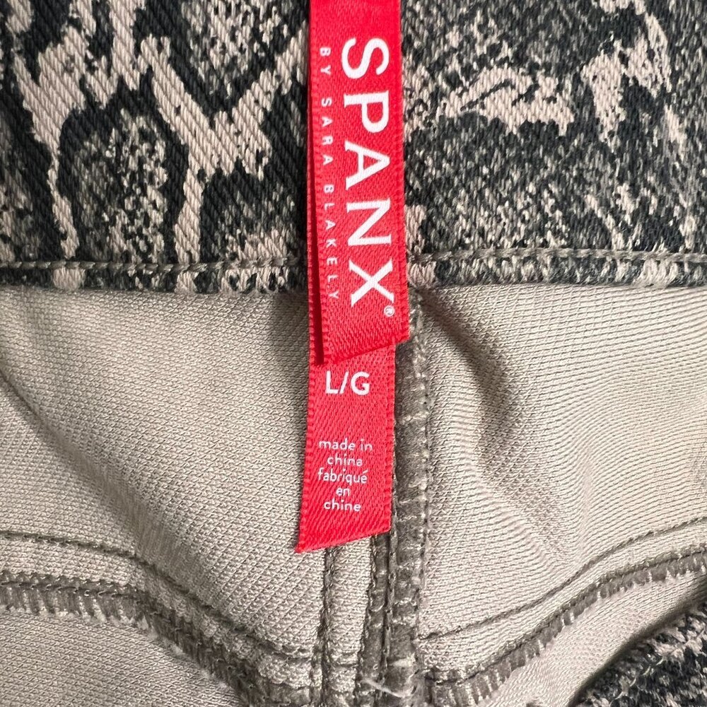 NWT Spanx Women's Jean-Ish Ankle Leggings Taupe Snakeskin Size Large - Picture 4 of 11